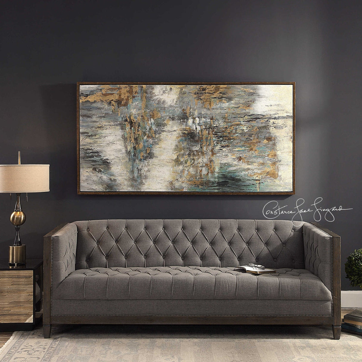 Modern European furniture - Textured Abstract Hand-painted Artwork - www.oroa.com