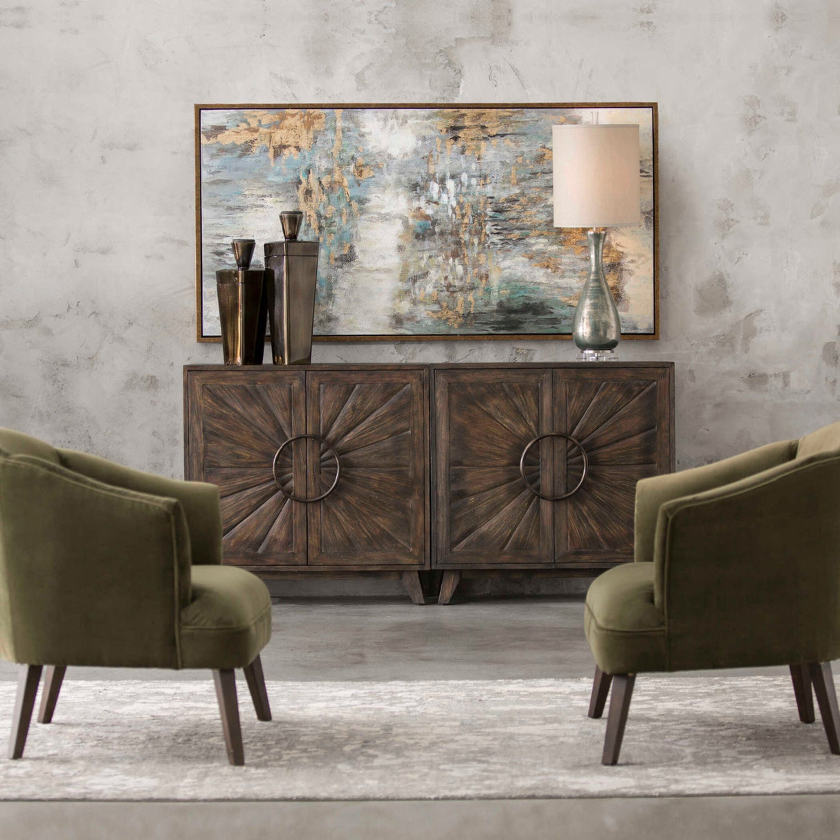 Modern European furniture - Textured Abstract Hand-painted Artwork - www.oroa.com