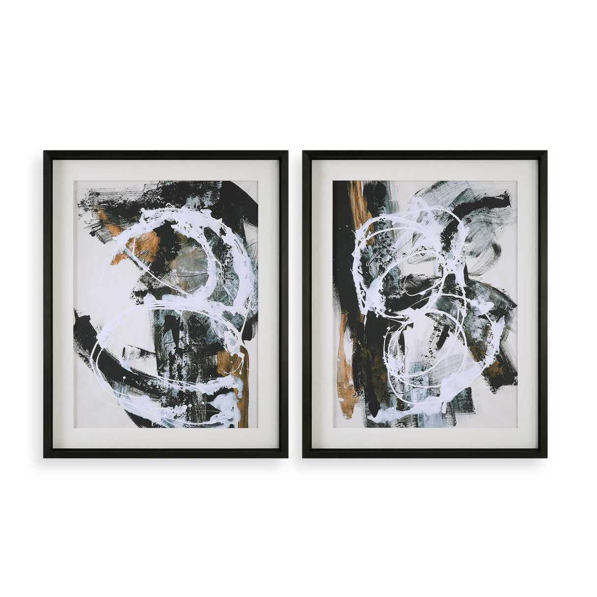 Modern European furniture - Framed Abstract Artwork Set (2) - www.oroa.com