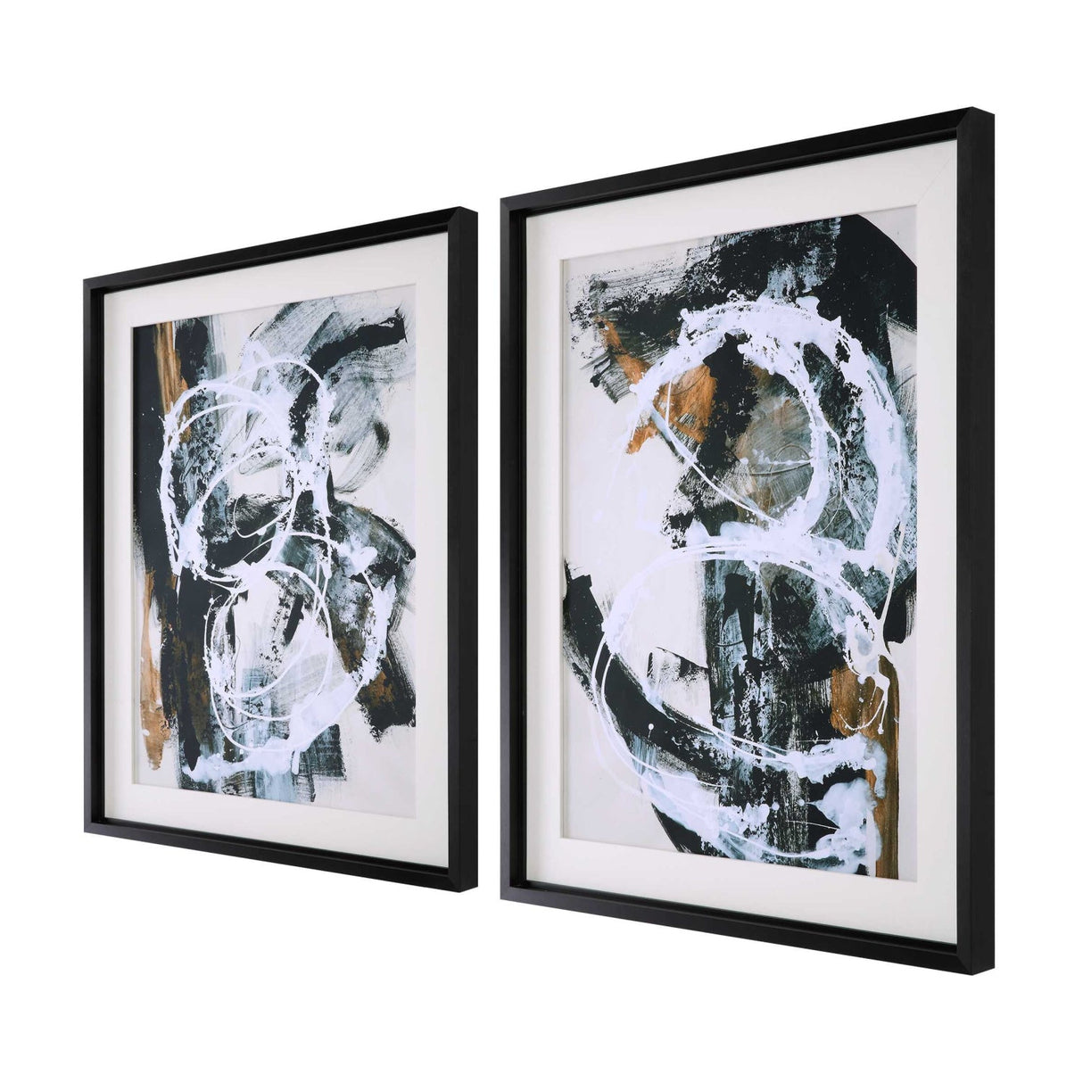 Modern European furniture - Framed Abstract Artwork Set (2) - www.oroa.com