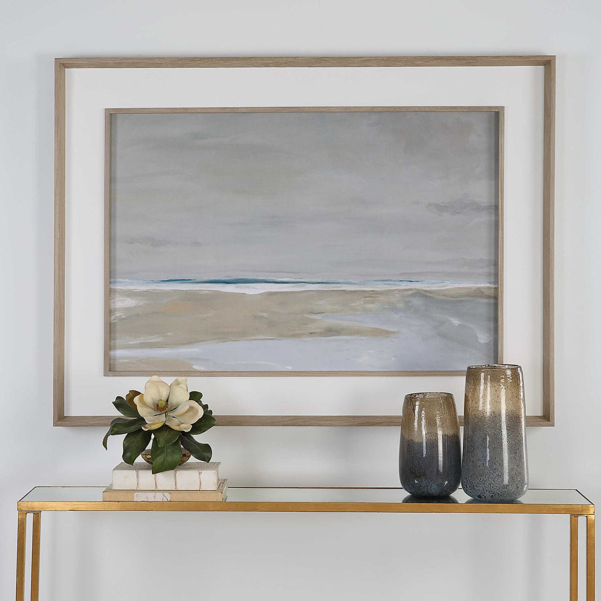 Modern European furniture - Abstract Shoreline Framed Artwork - www.oroa.com
