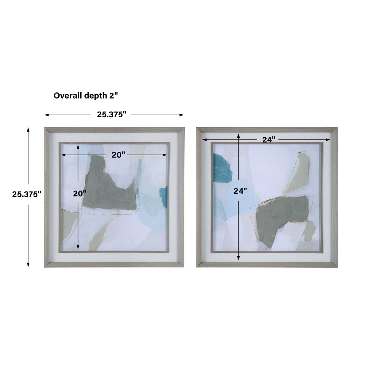 Modern European furniture - Modern Abstract Artwork Set (2) - www.oroa.com
