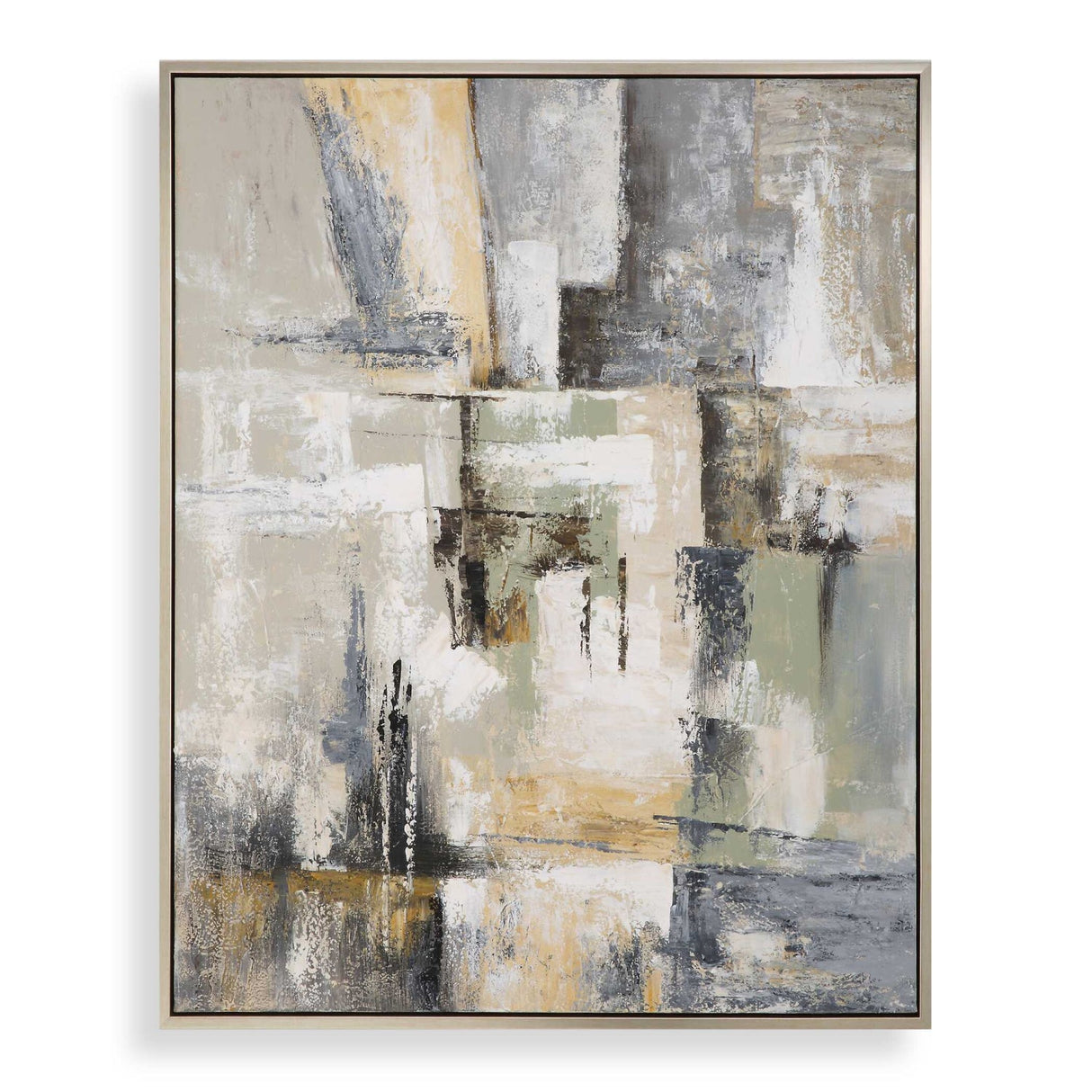 Modern European furniture - Cool-Toned Brushstrokes Artwork - www.oroa.com