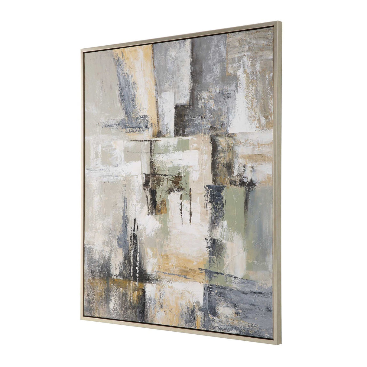 Modern European furniture - Cool-Toned Brushstrokes Artwork - www.oroa.com
