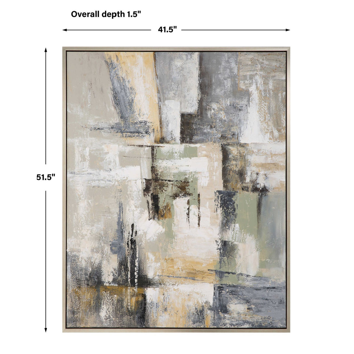 Modern European furniture - Cool-Toned Brushstrokes Artwork - www.oroa.com
