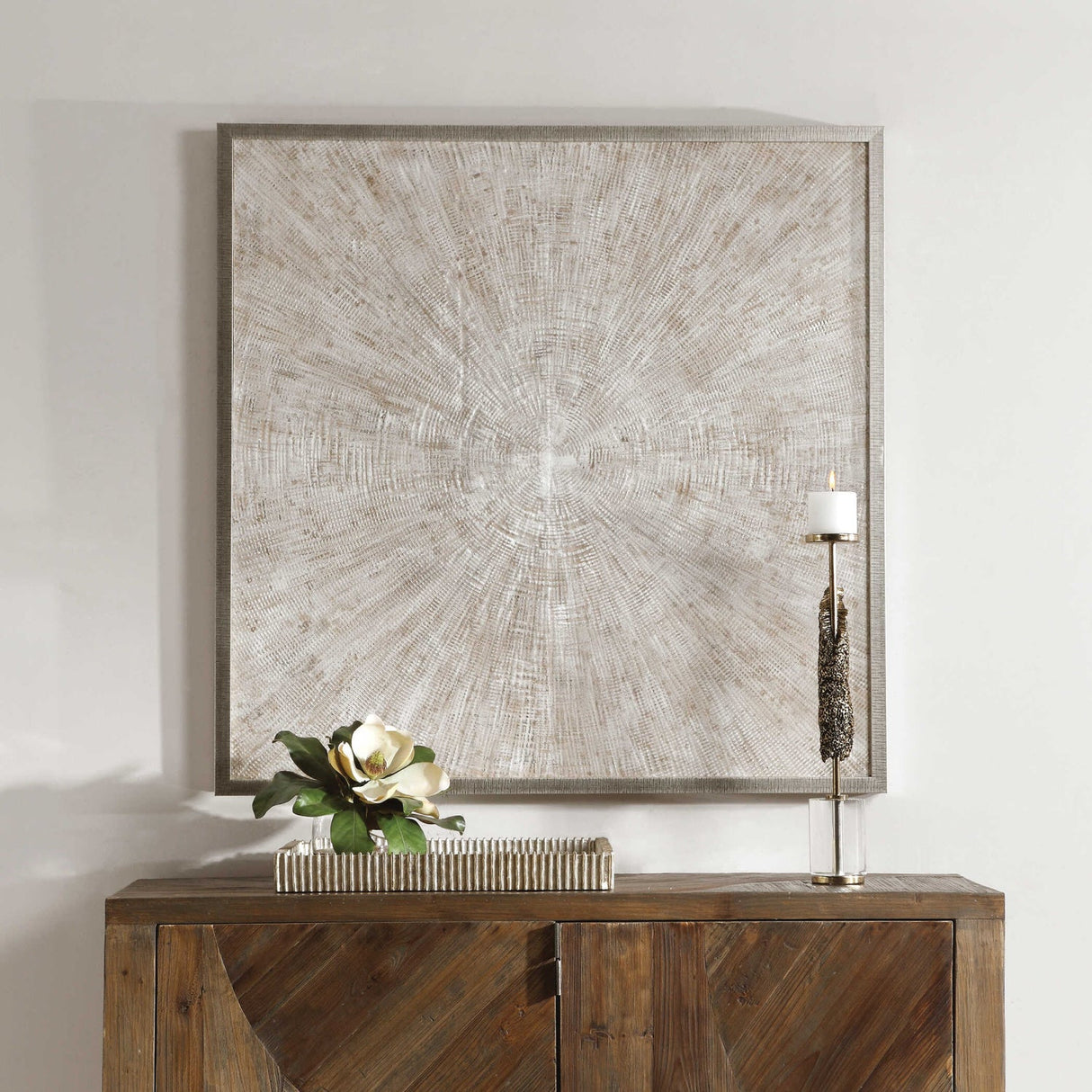 Modern European furniture - Beige Textured Minimalist Artwork - www.oroa.com