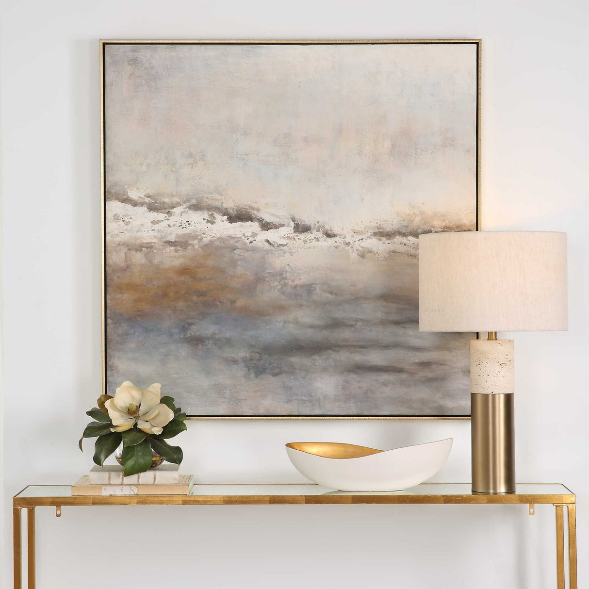 Modern European furniture - Gold Framed Abstract Artwork - www.oroa.com