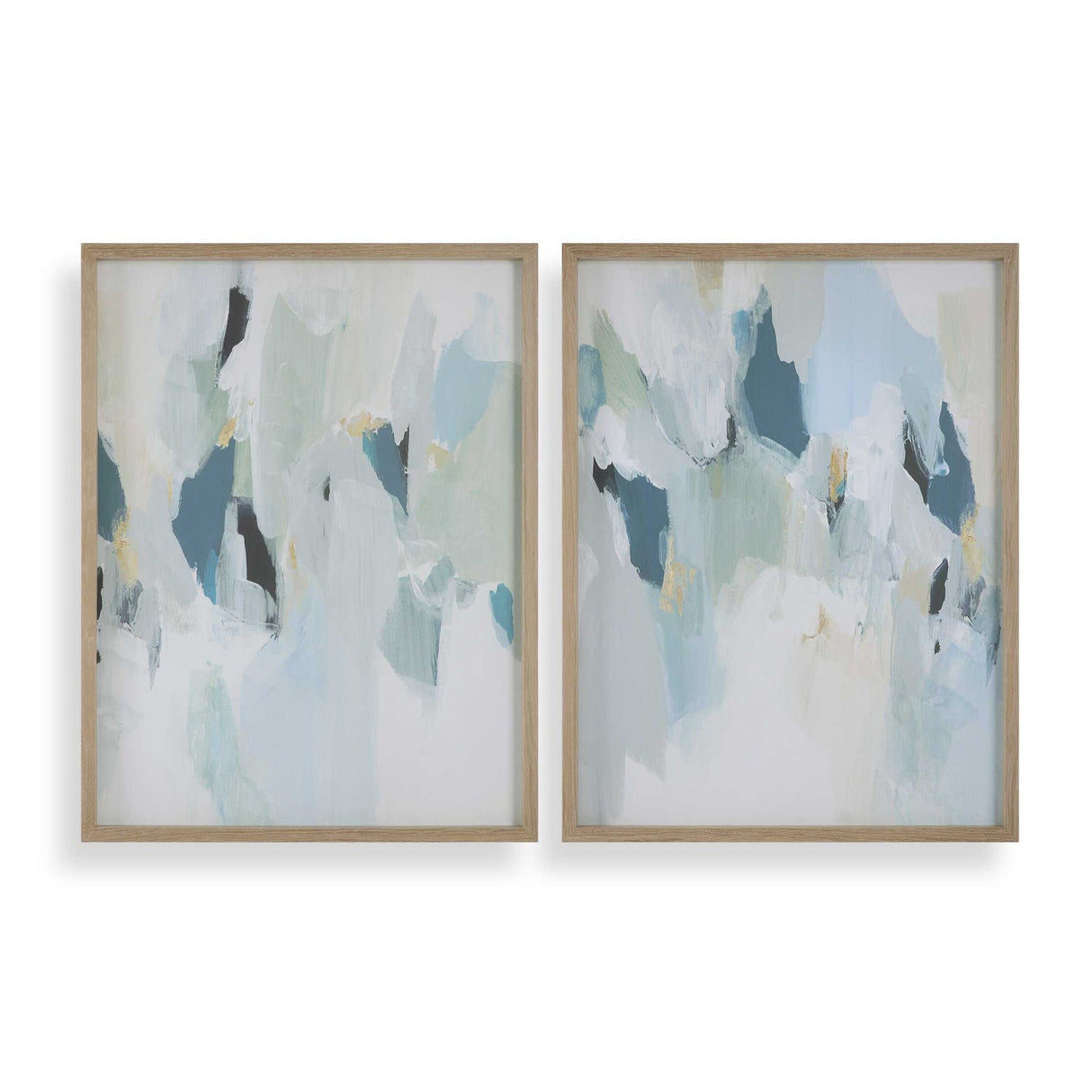 Modern European furniture - Blue Toned Minimalist Artwork Set (2) - www.oroa.com