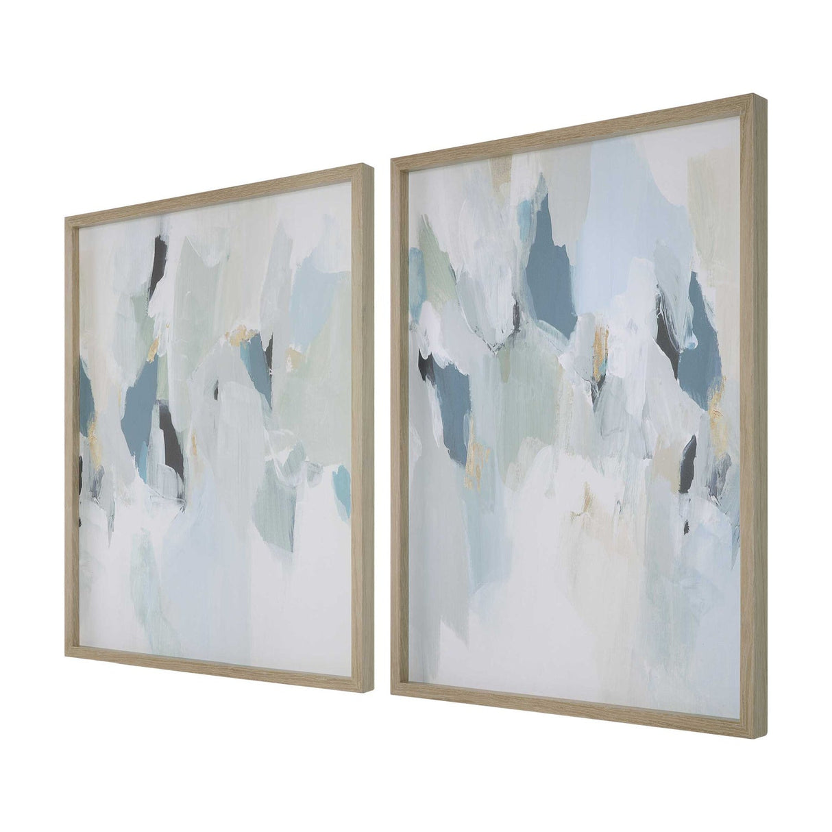 Modern European furniture - Blue Toned Minimalist Artwork Set (2) - www.oroa.com