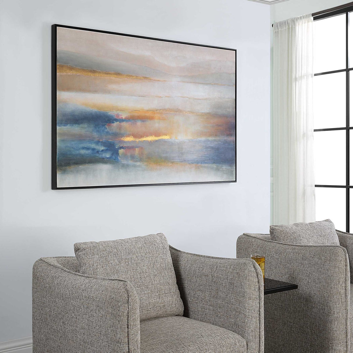 Modern European furniture - Abstract Sunset Artwork - www.oroa.com