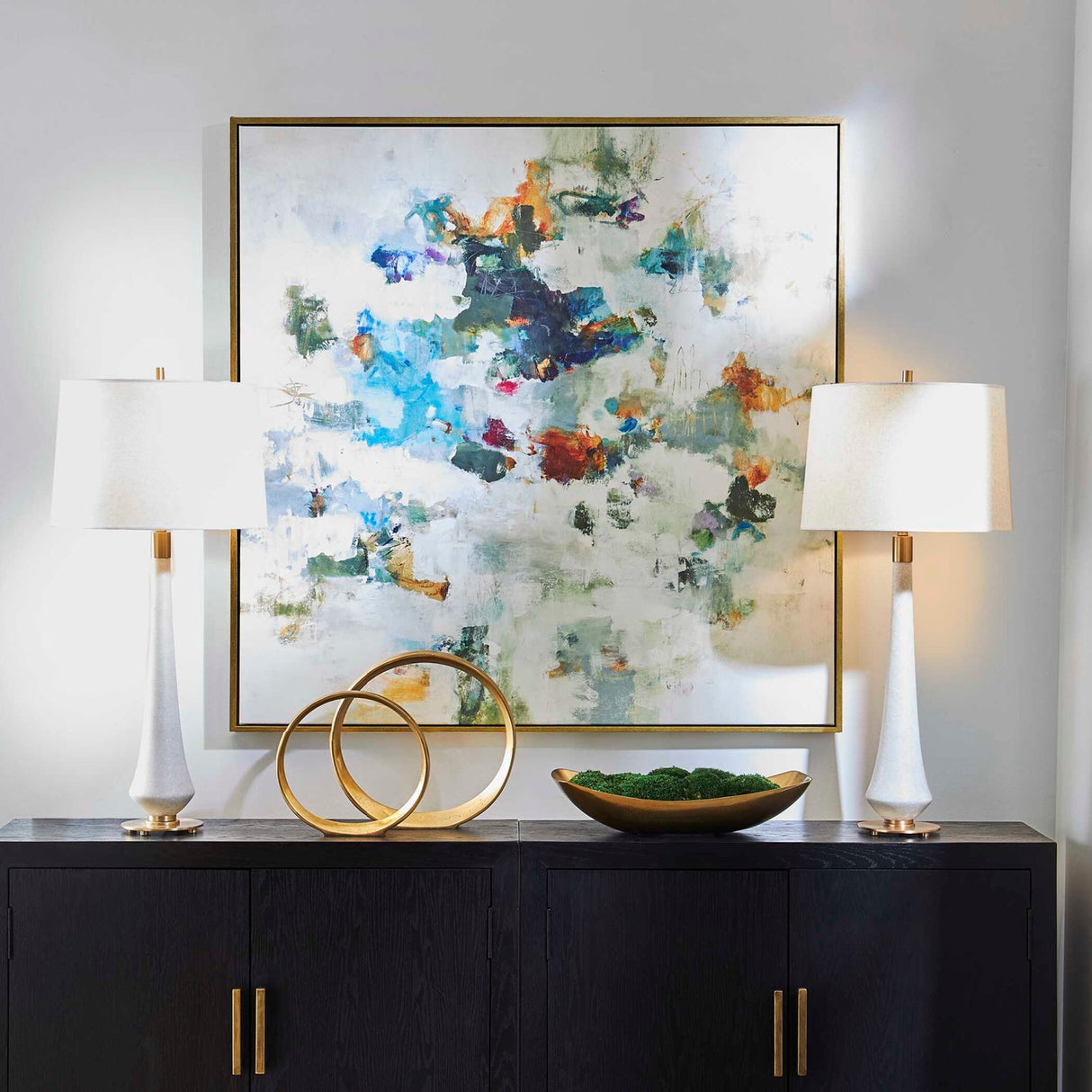 Modern European furniture - Abstract Multicolored Art Print - www.oroa.com