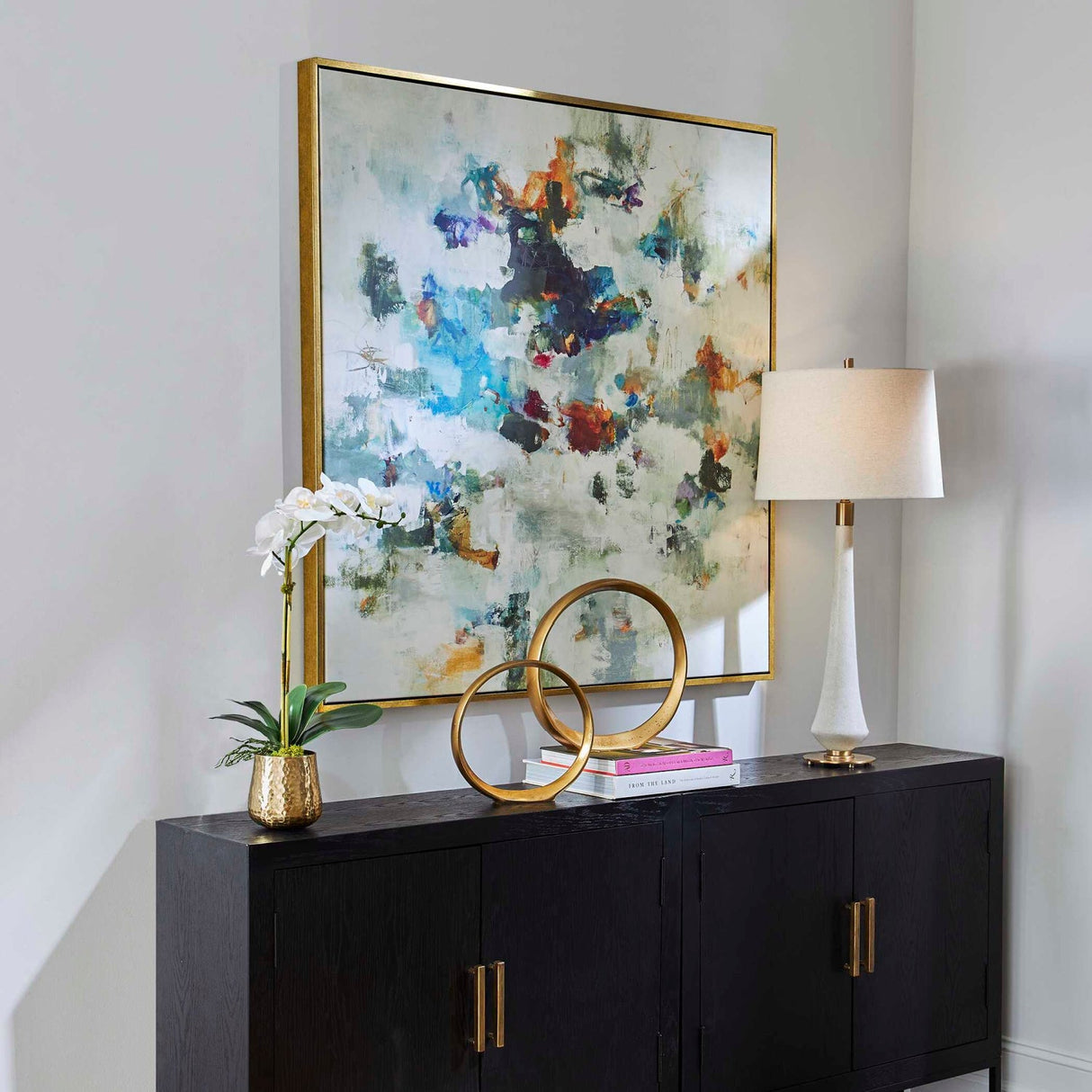 Modern European furniture - Abstract Multicolored Art Print - www.oroa.com