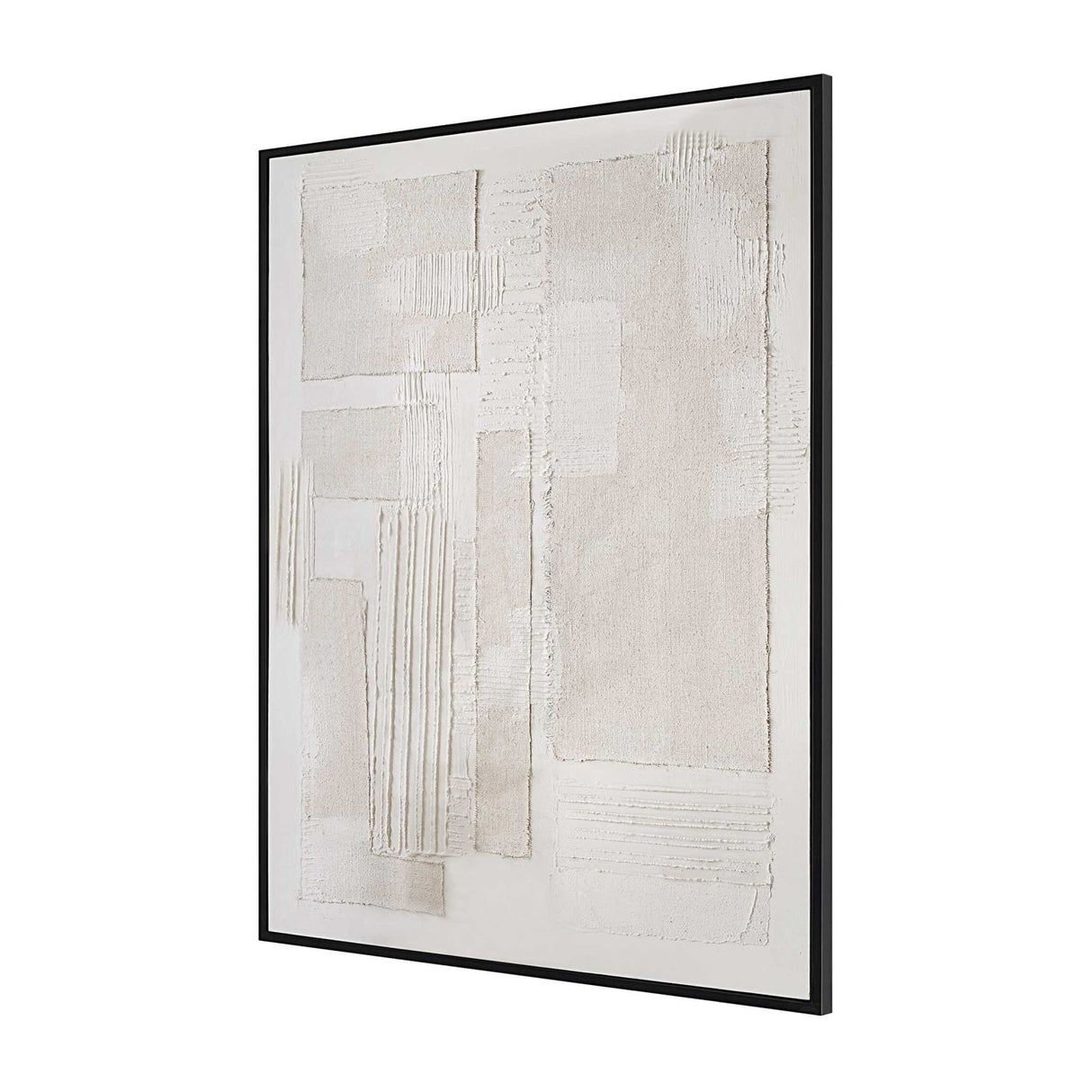 Modern European furniture - Cream Textured Minimalist Artwork - www.oroa.com