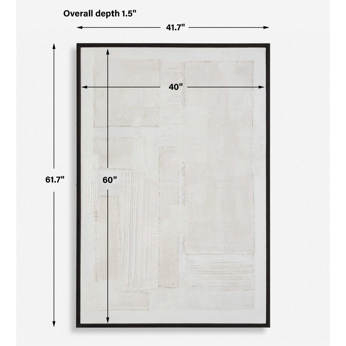 Modern European furniture - Cream Textured Minimalist Artwork - www.oroa.com