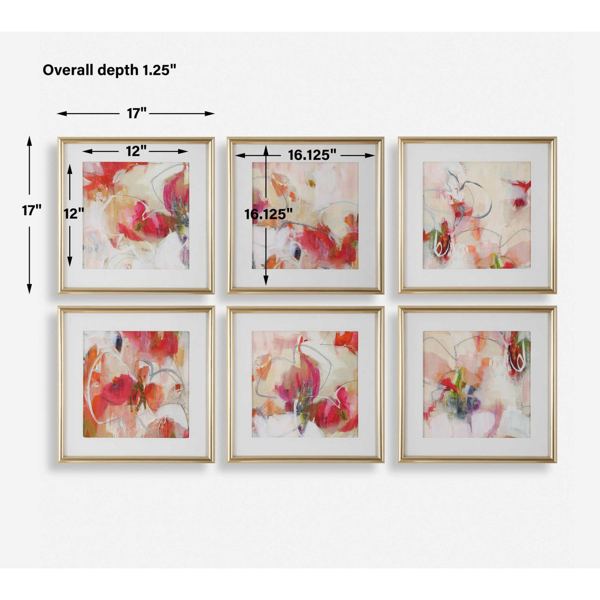Modern European furniture - Red Floral Abstract Art Prints (6) - www.oroa.com