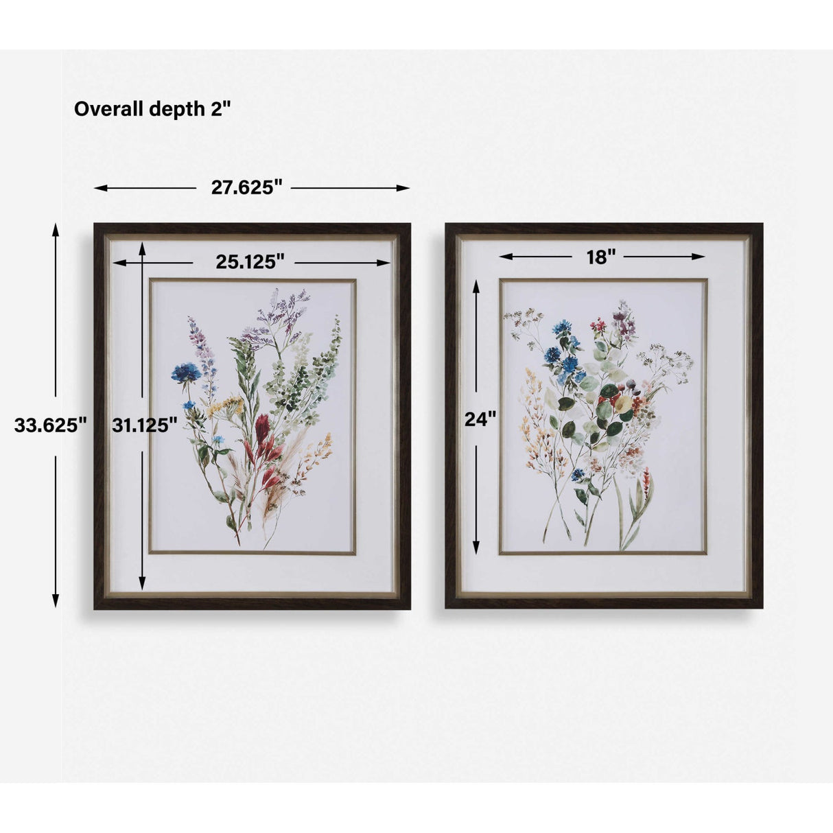 Floral Watercolor Style Art Prints (2) – Delicate Flowers – alternate view 8