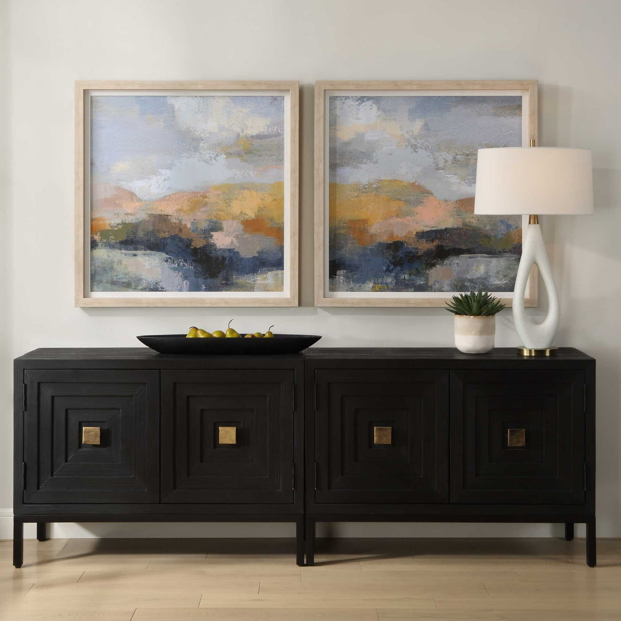 Abstract Sunset Art Prints (2) – Dusk – angled view