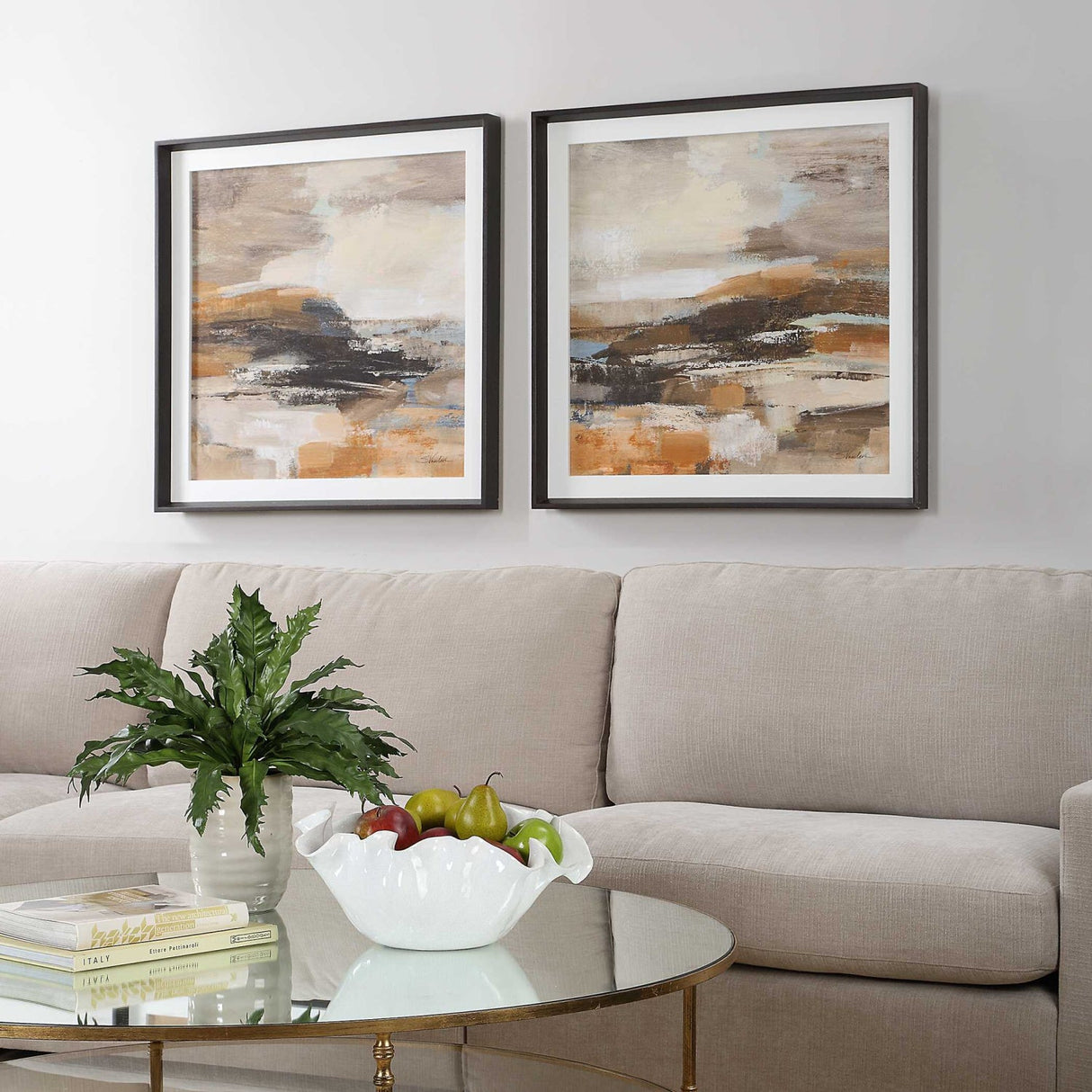Brown Shades Abstract Art Prints (2) – Cinnamon Shore – alternate view 7