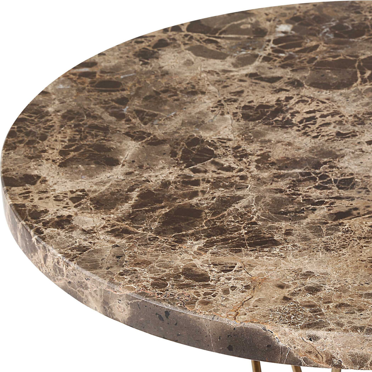 Modern European furniture - Brown Marble Geometric Accent Table - www.oroa.com