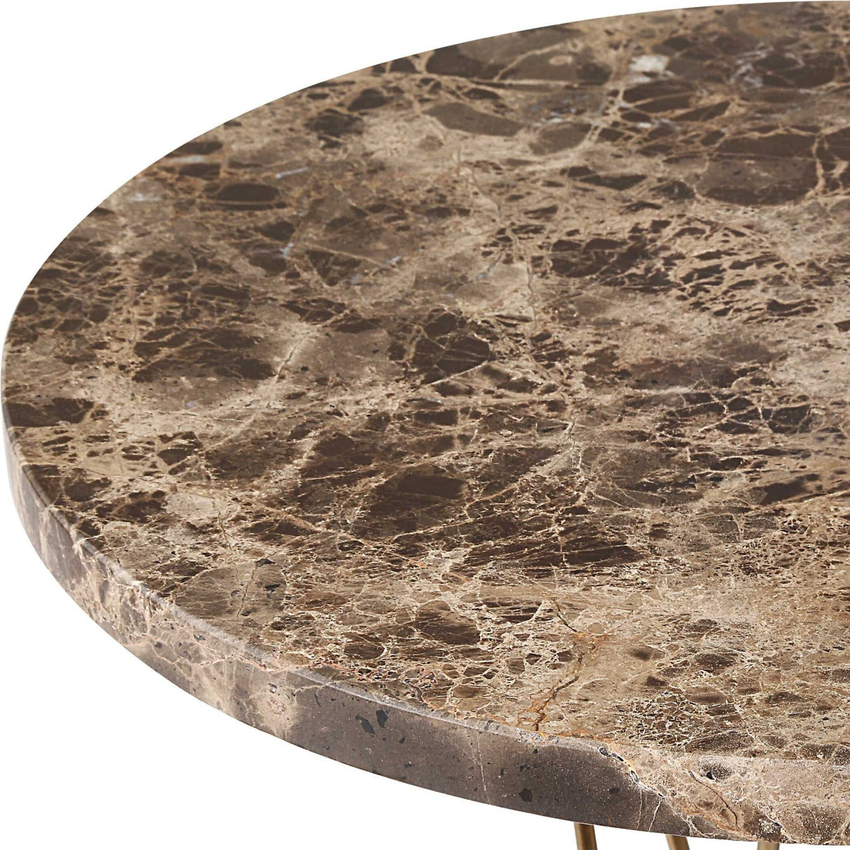 Modern European furniture - Brown Marble Geometric Accent Table - www.oroa.com