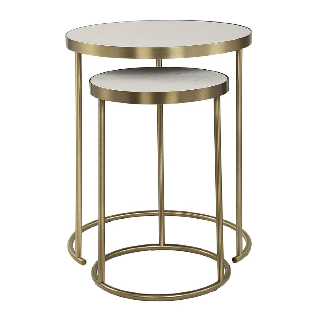 White Shagreen Nesting Tables (2) by Uttermost Aragon