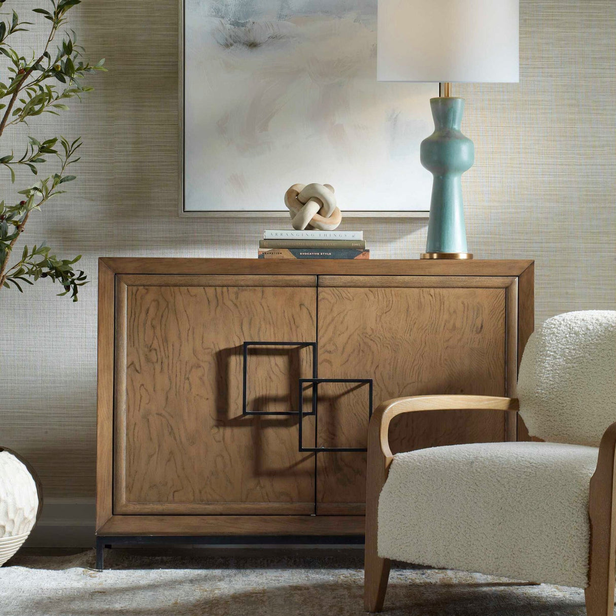 Modern European furniture - 2-Door Wooden Cabinet - www.oroa.com