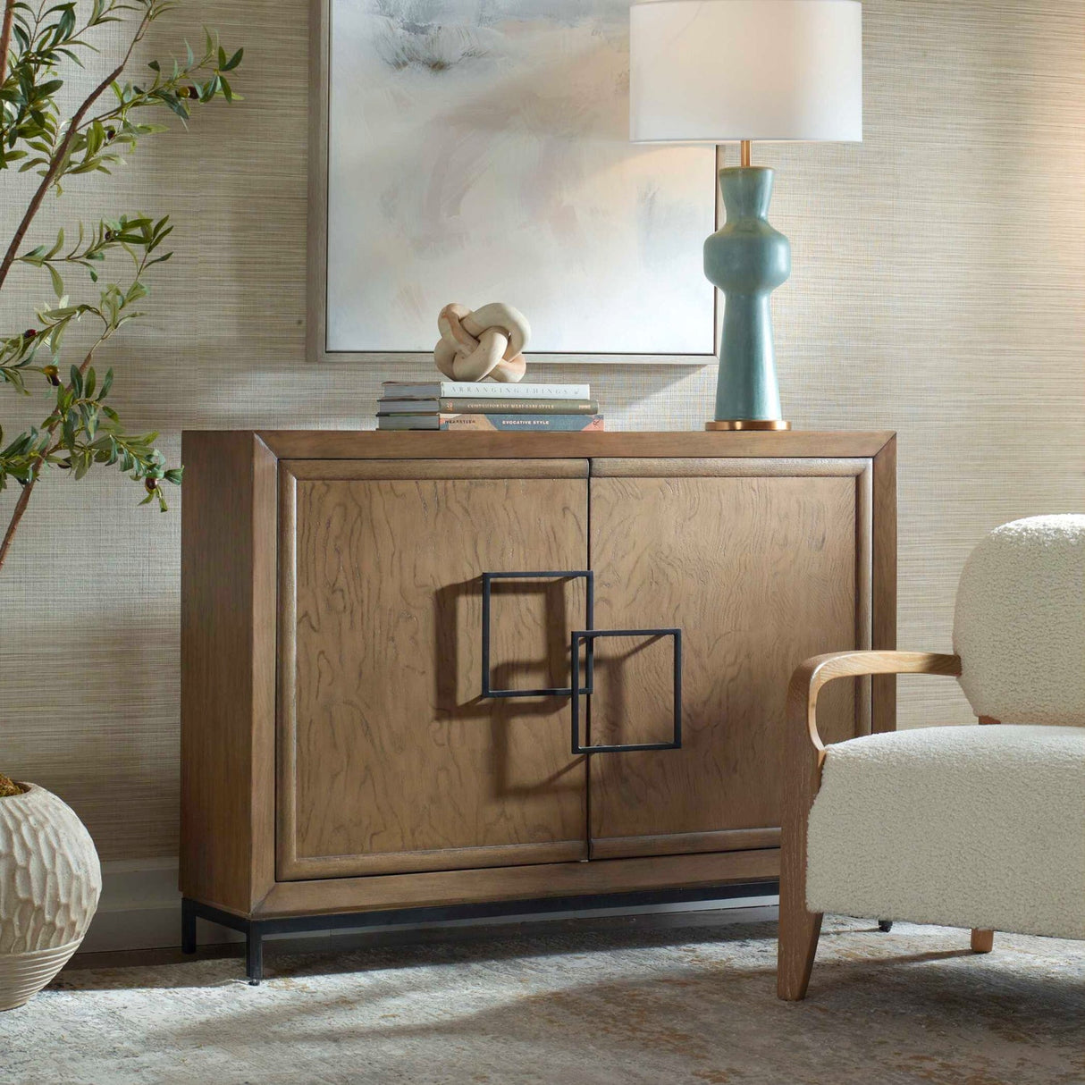 Modern European furniture - 2-Door Wooden Cabinet - www.oroa.com