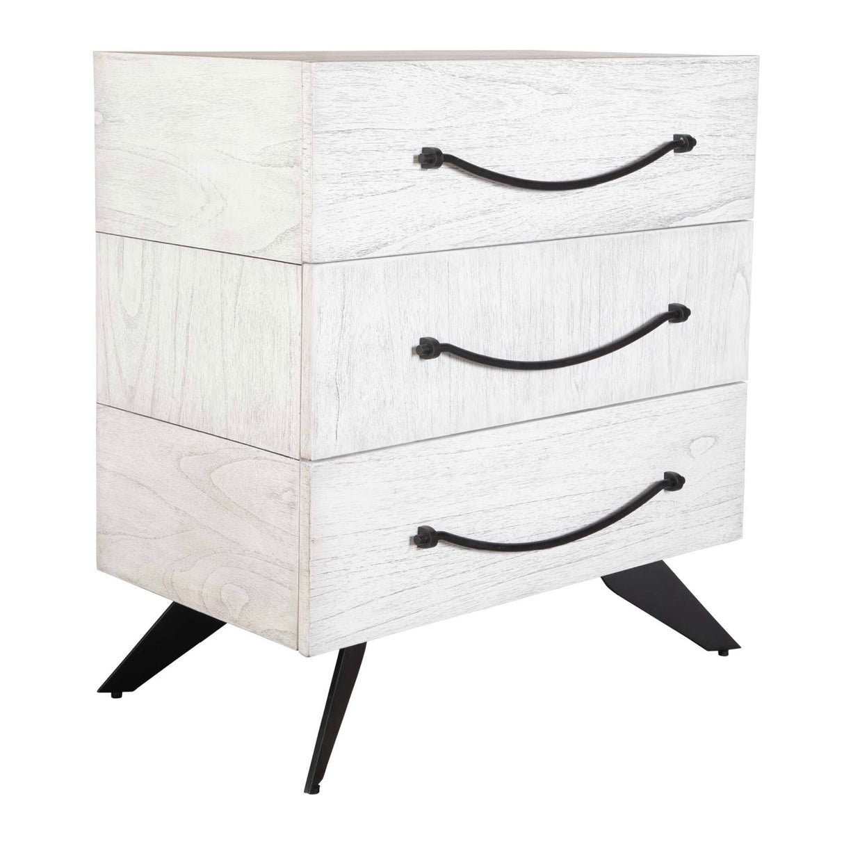 White Wooden 3-Drawer Chest by Uttermost Vivi, alternate view 3