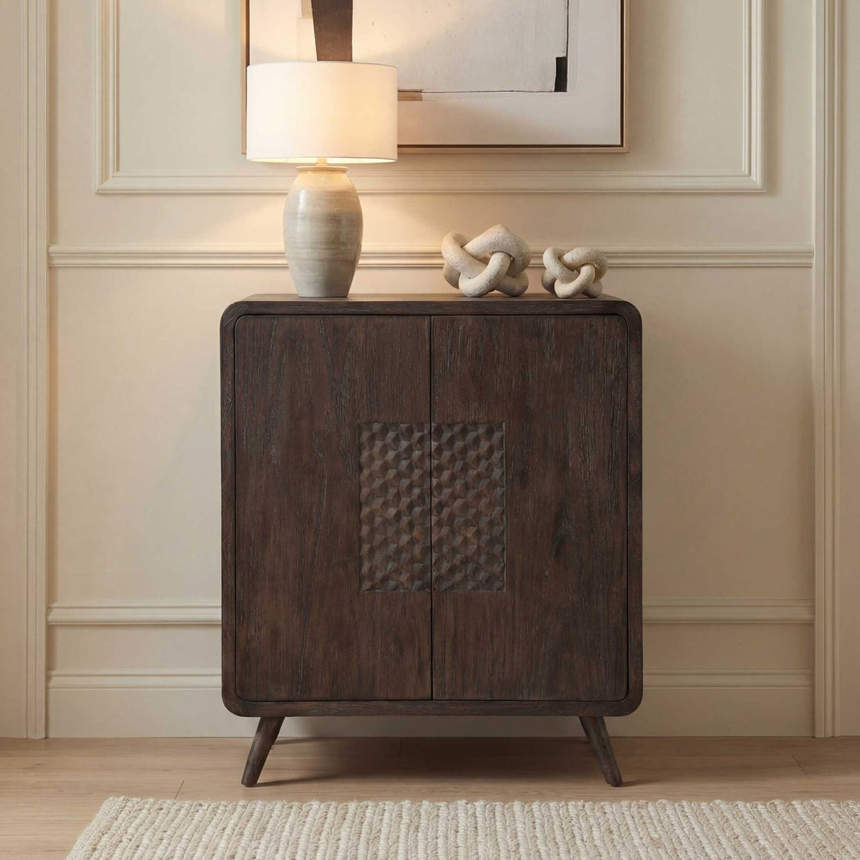 Weathered Mindi Wood 2-Door Cabinet by Uttermost Hausen, alternate view 2