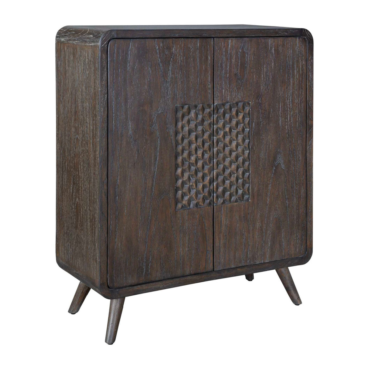 Weathered Mindi Wood 2-Door Cabinet by Uttermost Hausen, alternate view 3