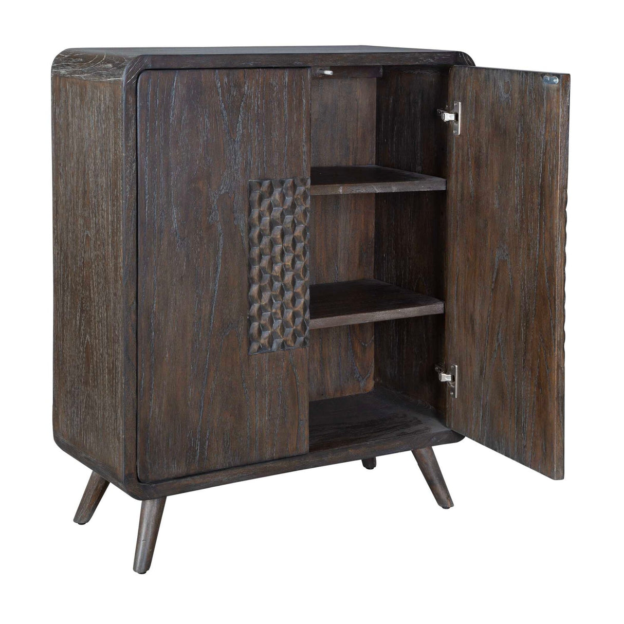 Weathered Mindi Wood 2-Door Cabinet by Uttermost Hausen, alternate view 4