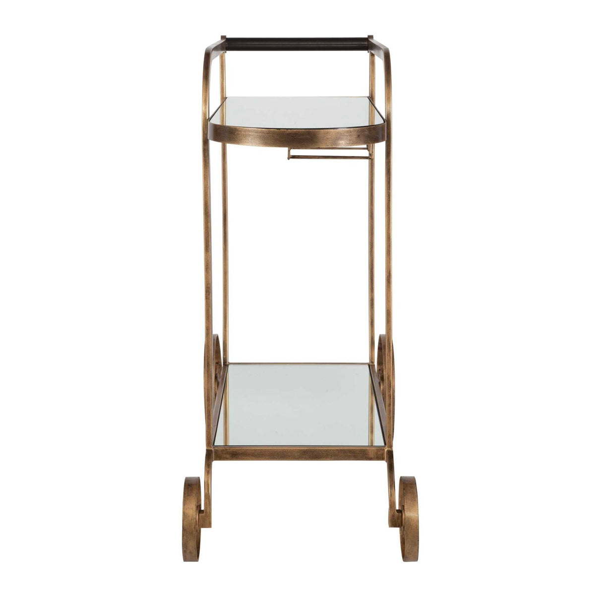 Modern European furniture - Antique Brass Bar Cart - www.oroa.com