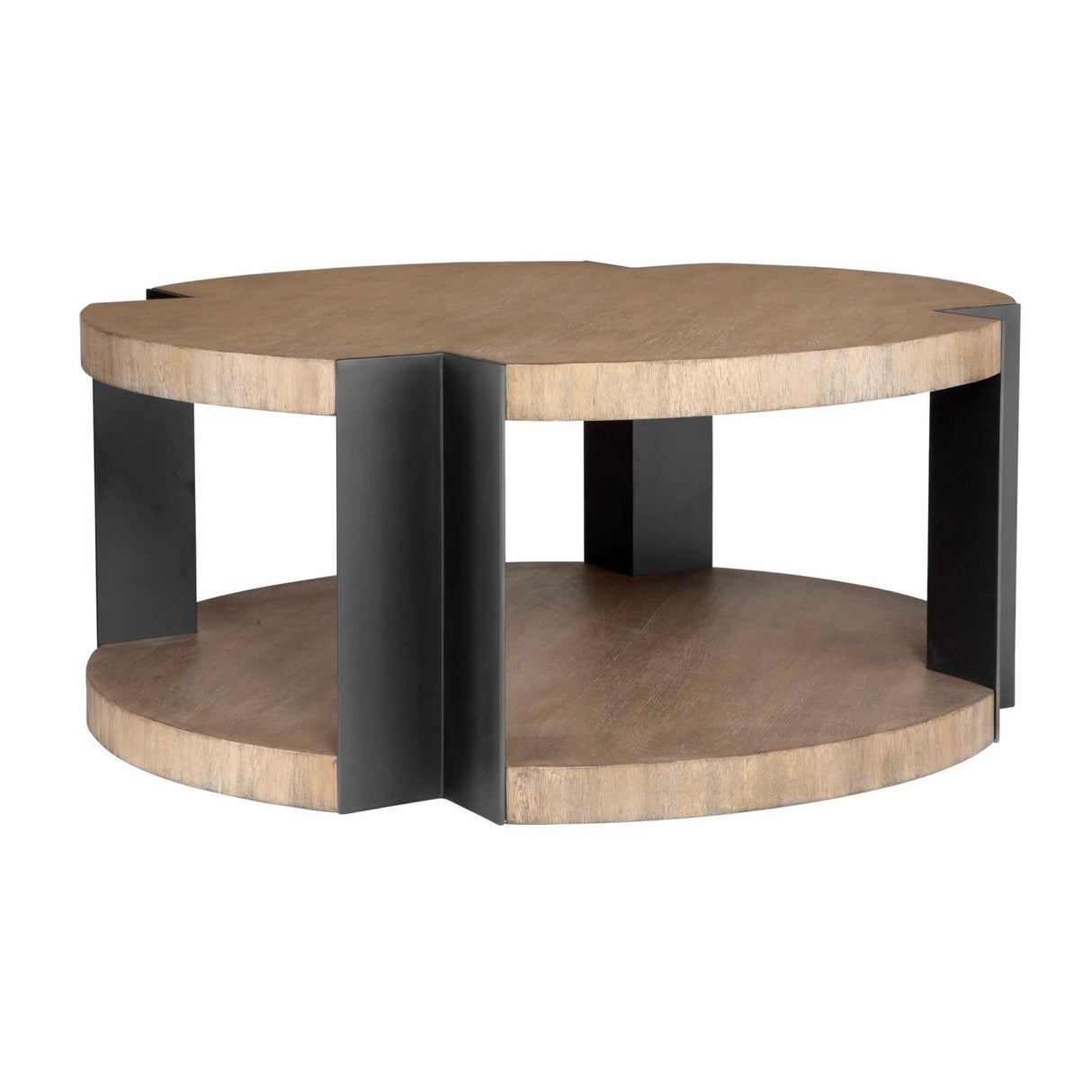 Round Natural Wood Coffee Table by Uttermost Loana, alternate view 3