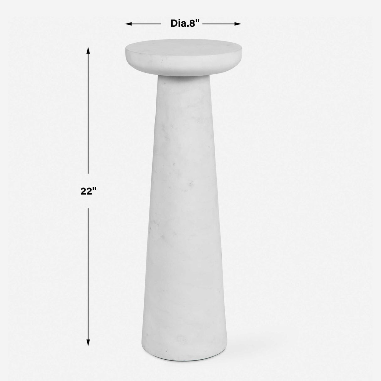 White Marble Indoor/Outdoor Drink Table by Uttermost Lirra, alternate view 6