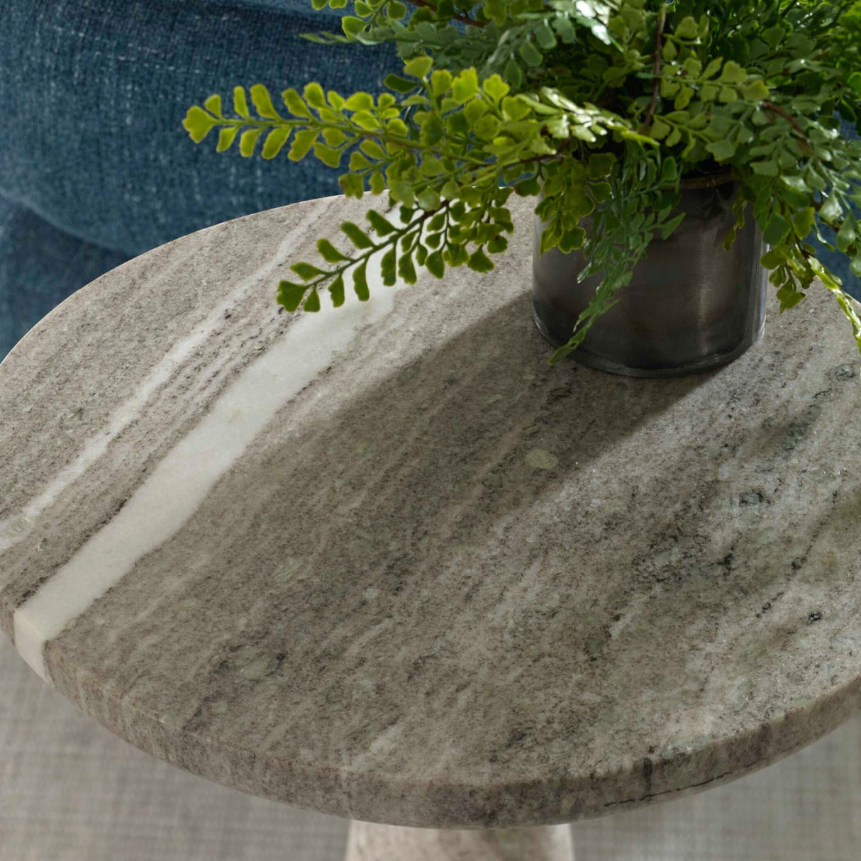 Neutral-Toned Marble Accent Table by Uttermost Stour, alternate view 6