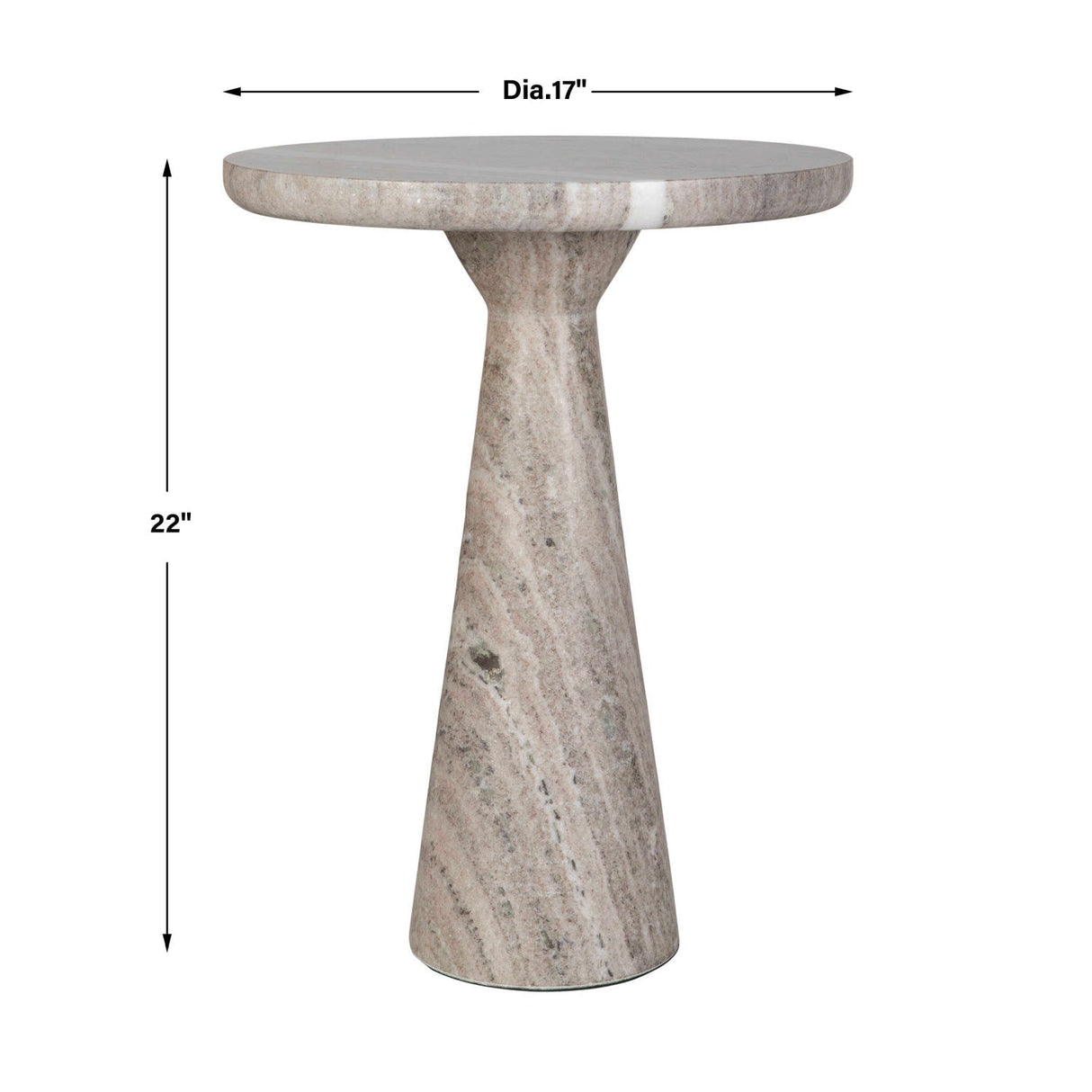 Neutral-Toned Marble Accent Table by Uttermost Stour, alternate view 8