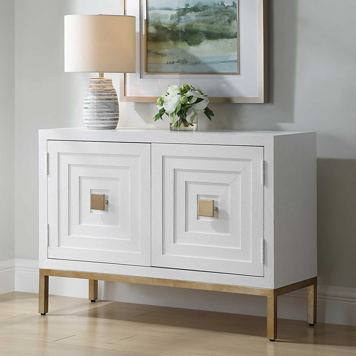Modern European furniture - Fir Wood 2-Door Cabinet - www.oroa.com