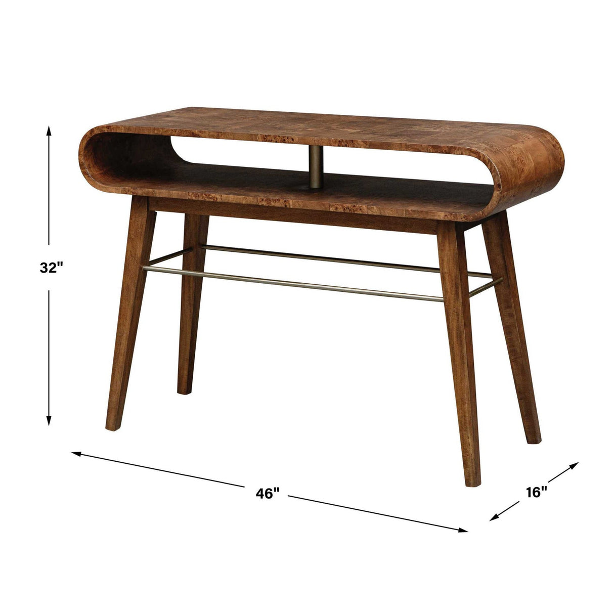 Modern European furniture - Burl Veneer Hollowed Console Table - www.oroa.com