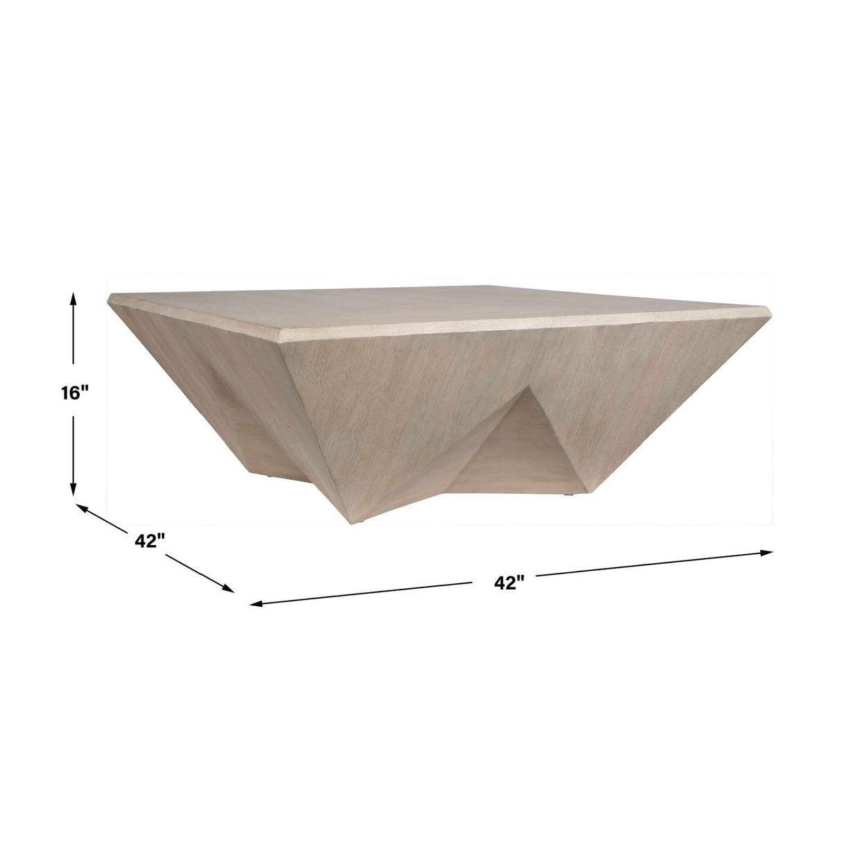 Faceted Mango Wood Coffee Table by Uttermost Collins, alternate view 6