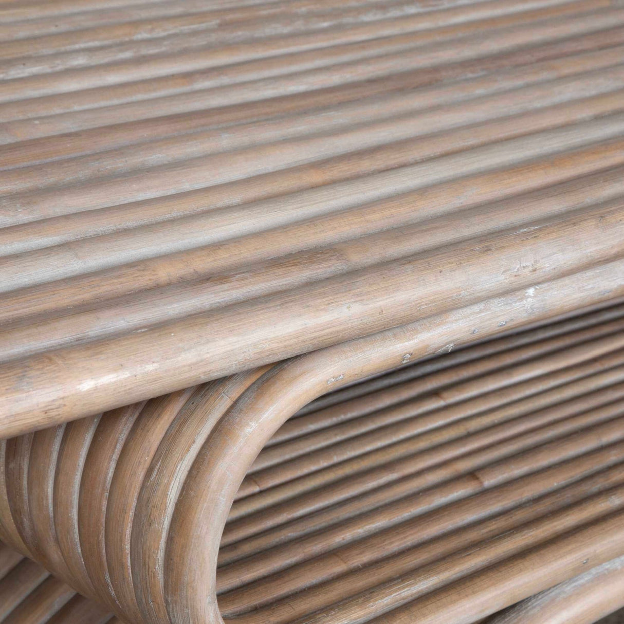 Modern European furniture - Whitewashed Rattan Coffee Table - www.oroa.com