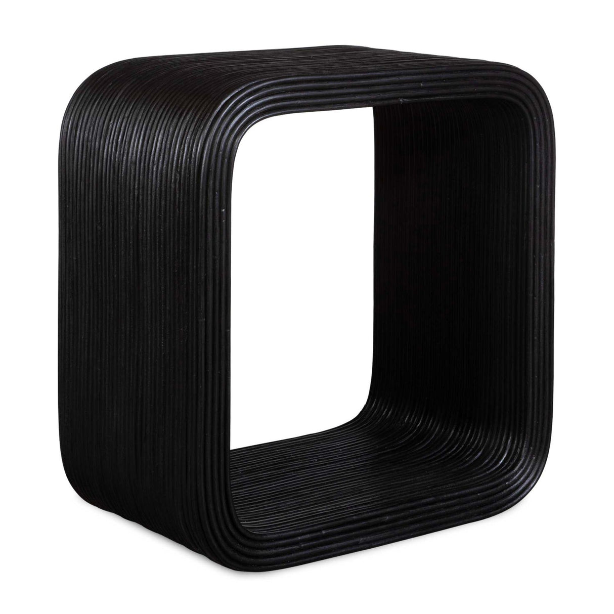 Black Rattan Modern Side Table by Uttermost Compton, alternate view 3