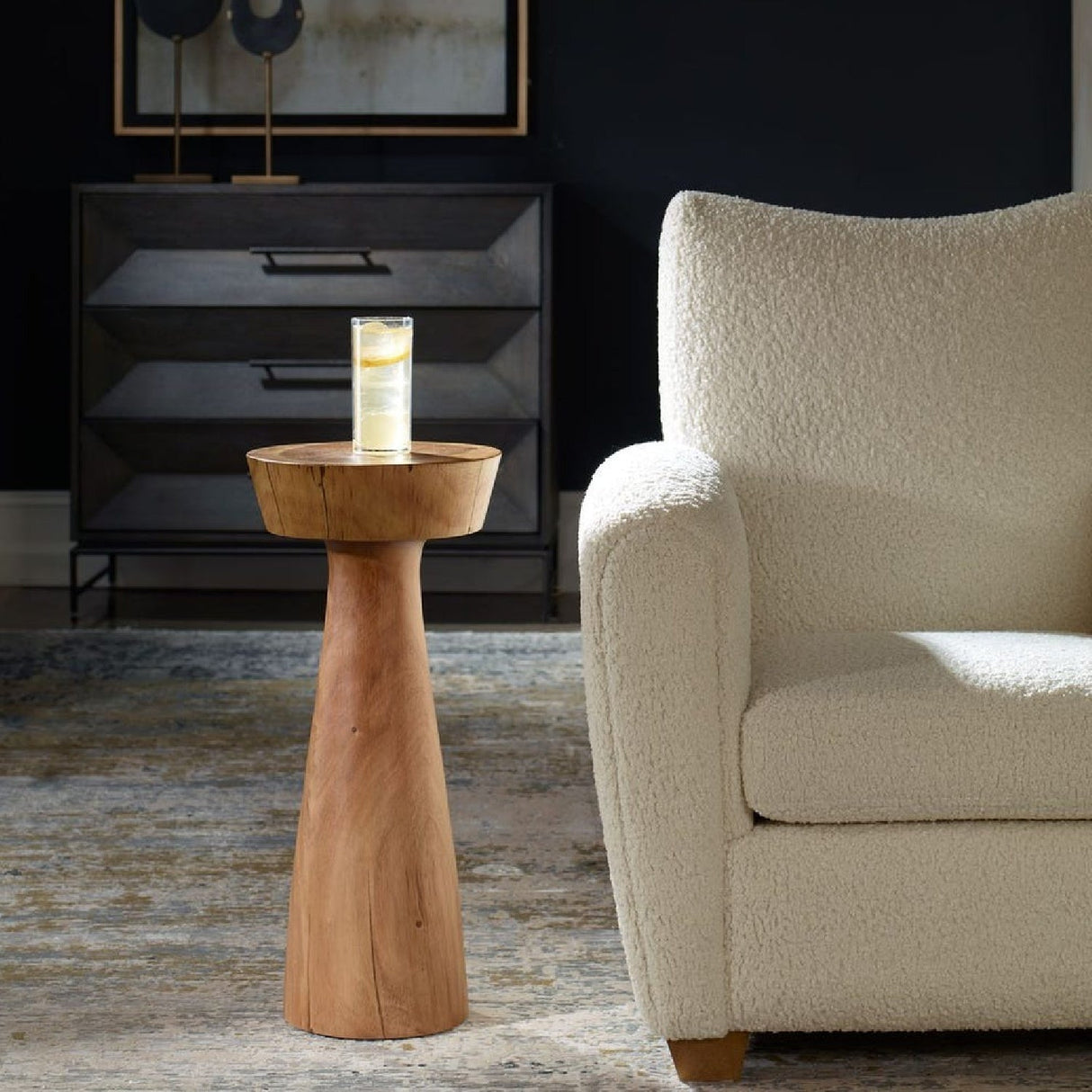 Modern European furniture - Solid Suar Wood Drink Table - www.oroa.com