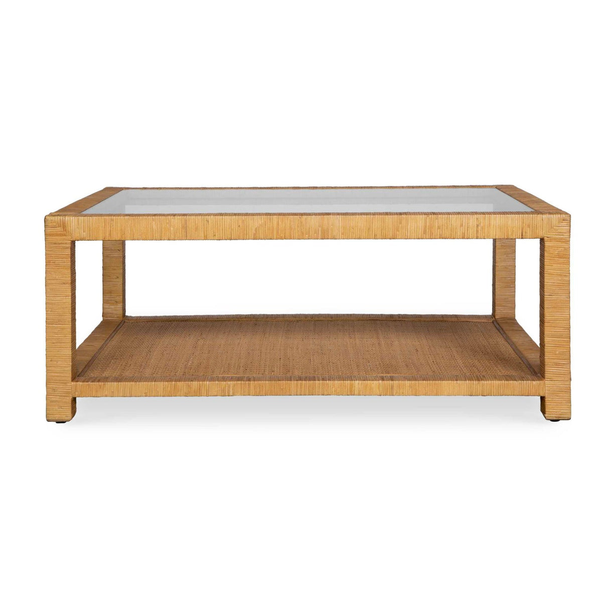 Modern European furniture - Natural Rattan Wrapped Coffee Table - www.oroa.com
