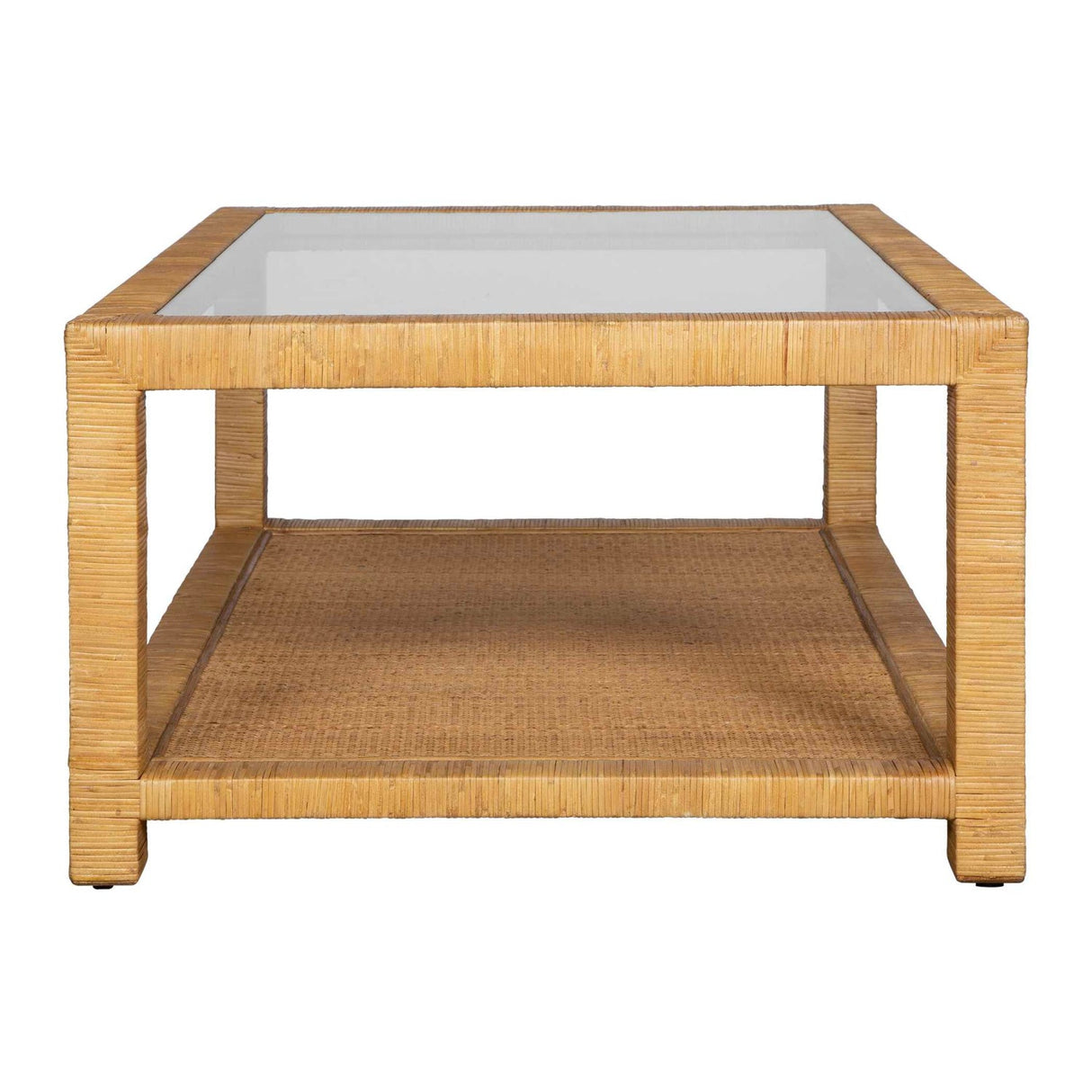 Modern European furniture - Natural Rattan Wrapped Coffee Table - www.oroa.com
