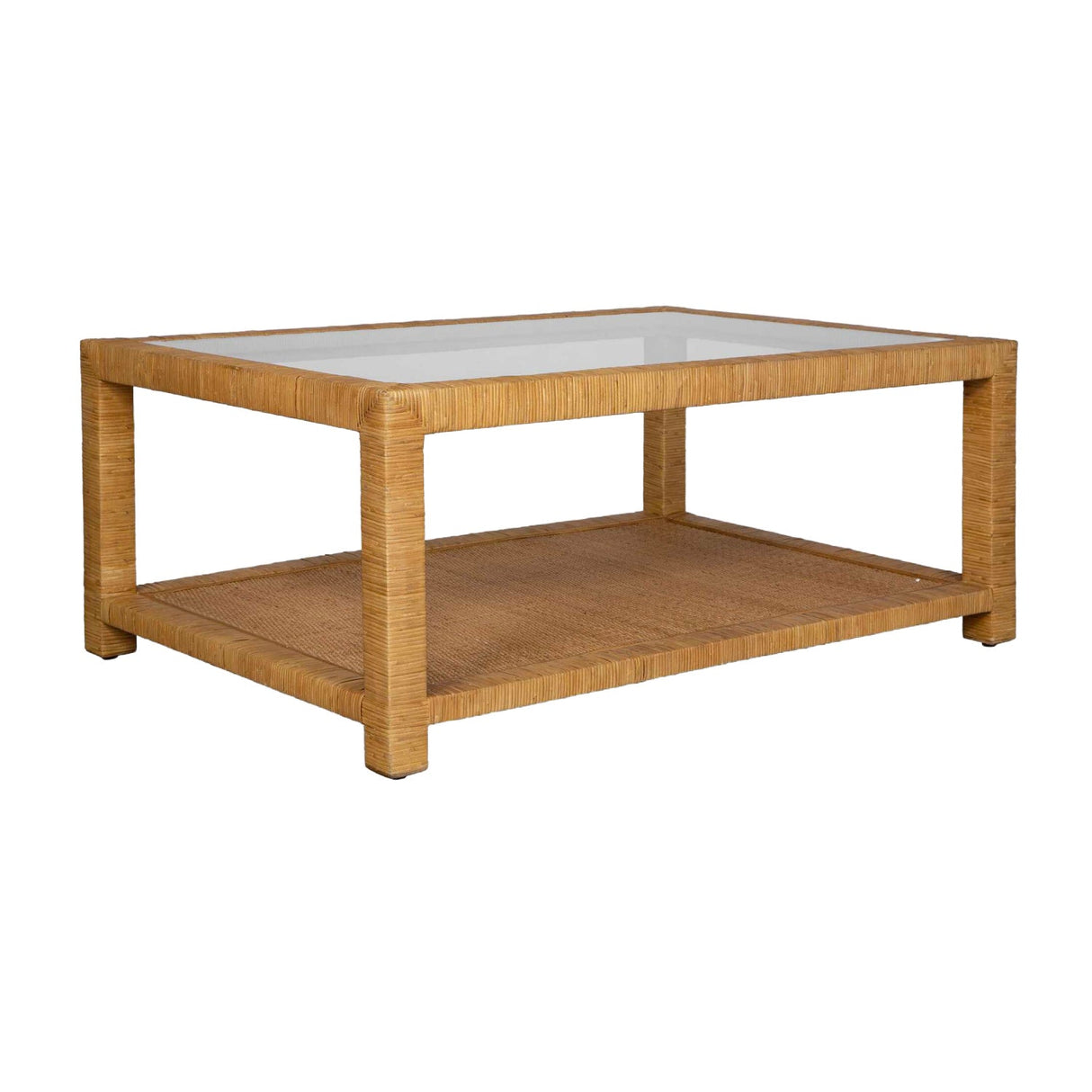 Modern European furniture - Natural Rattan Wrapped Coffee Table - www.oroa.com