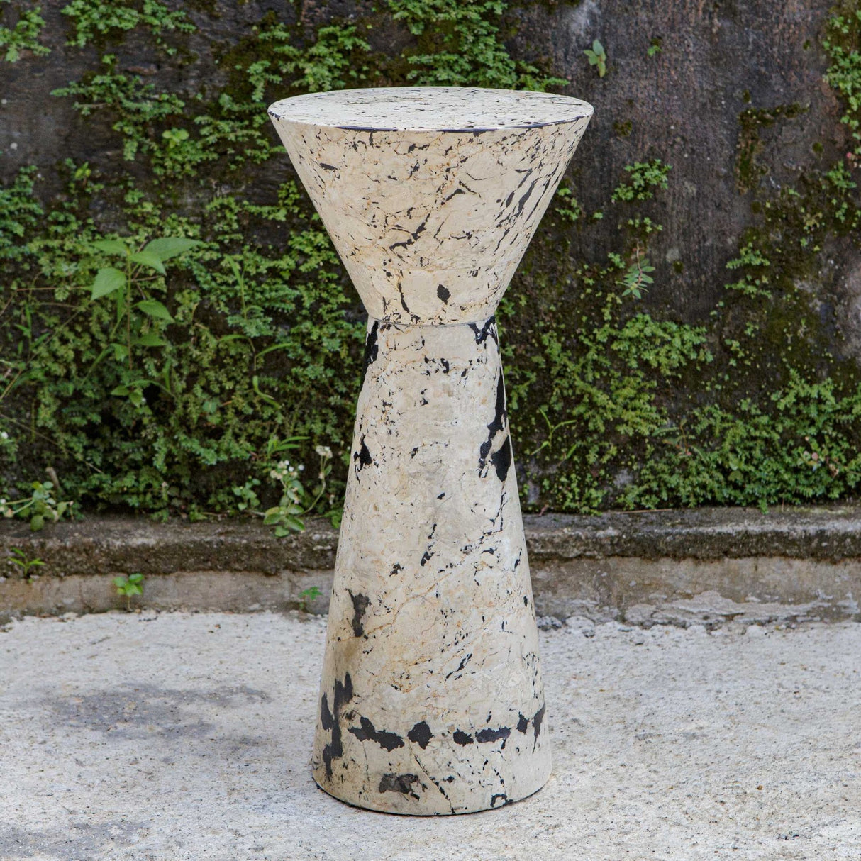 Limestone Hourglass Indoor/Outdoor Drink Table by Uttermost Lenora, alternate view 6