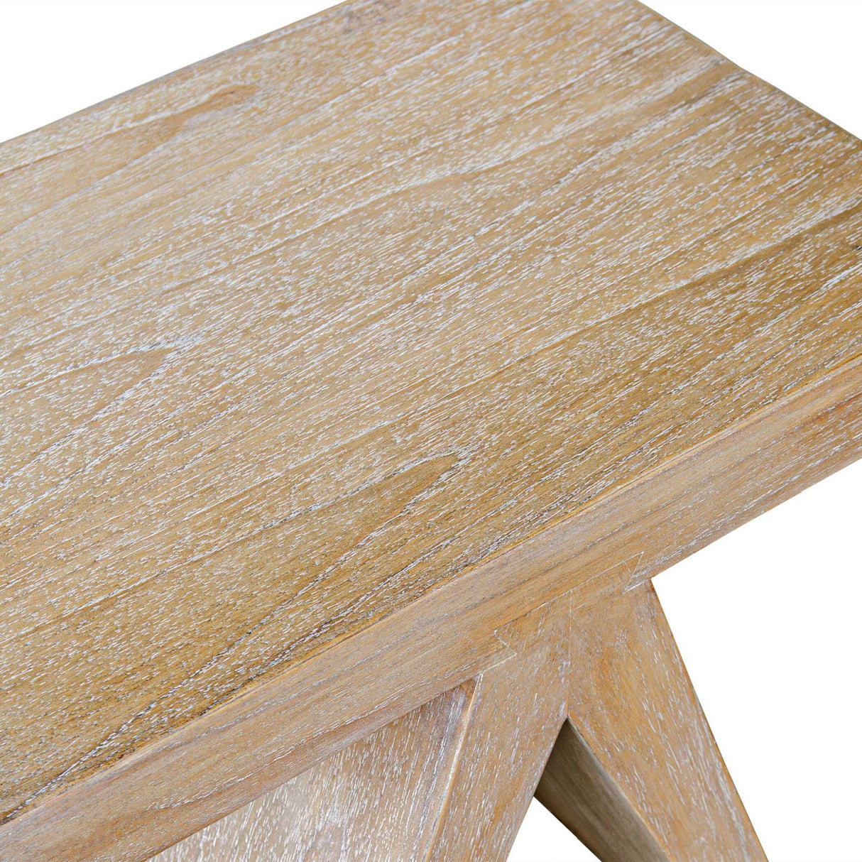 Modern European furniture - Mindi Wood A-Shaped Accent Table - www.oroa.com
