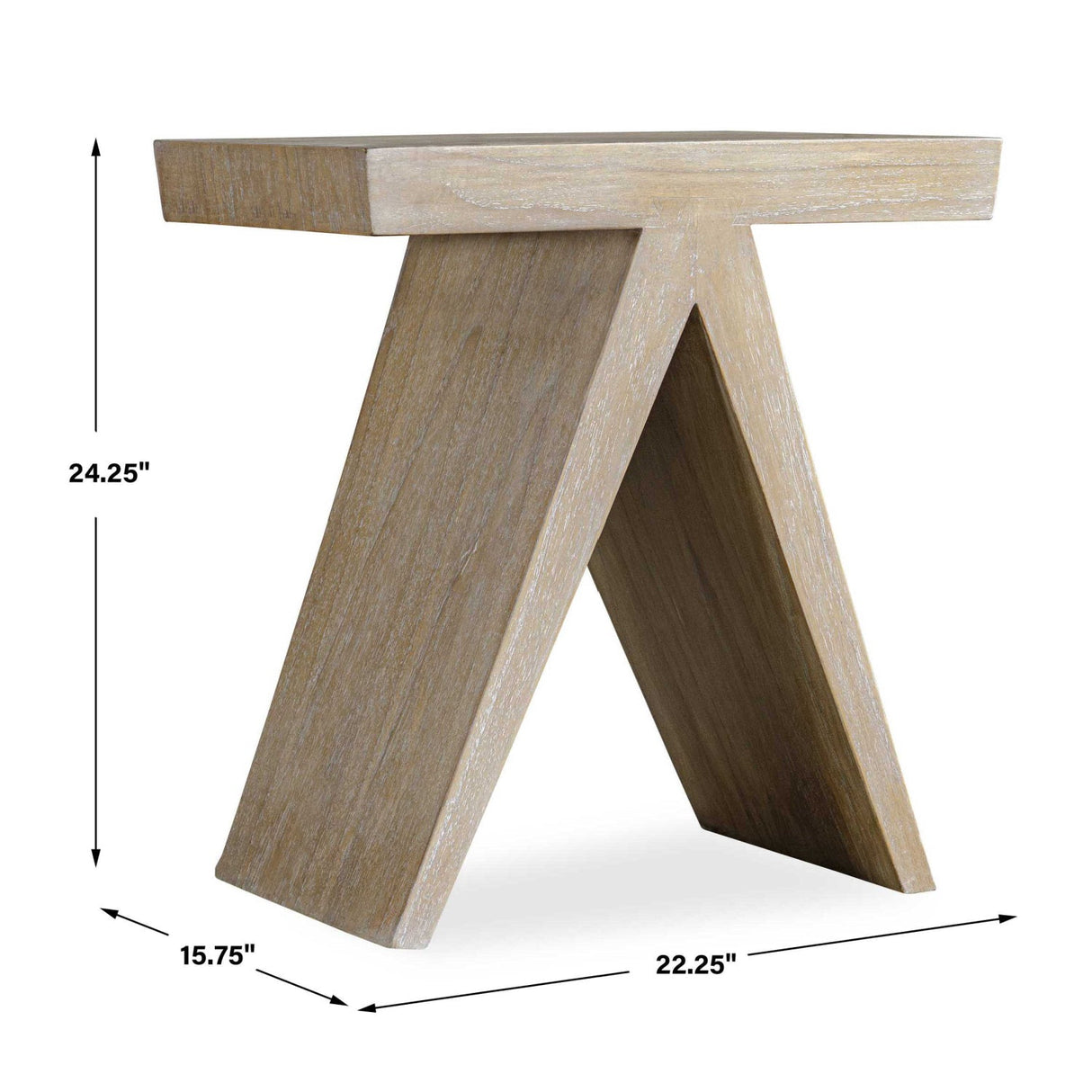 Modern European furniture - Mindi Wood A-Shaped Accent Table - www.oroa.com