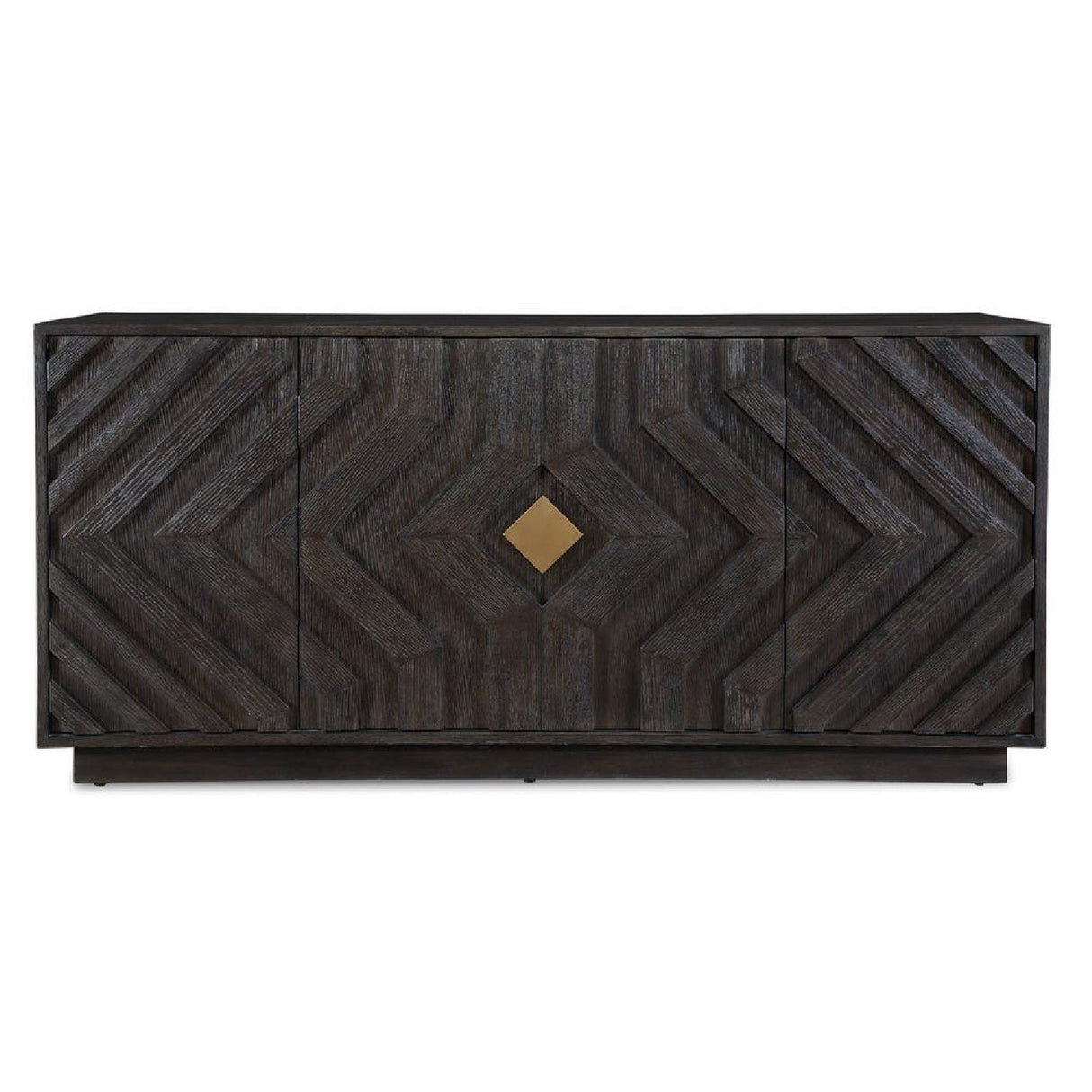 Oak Chevron 4-Door Cabinet by Uttermost Faulkner