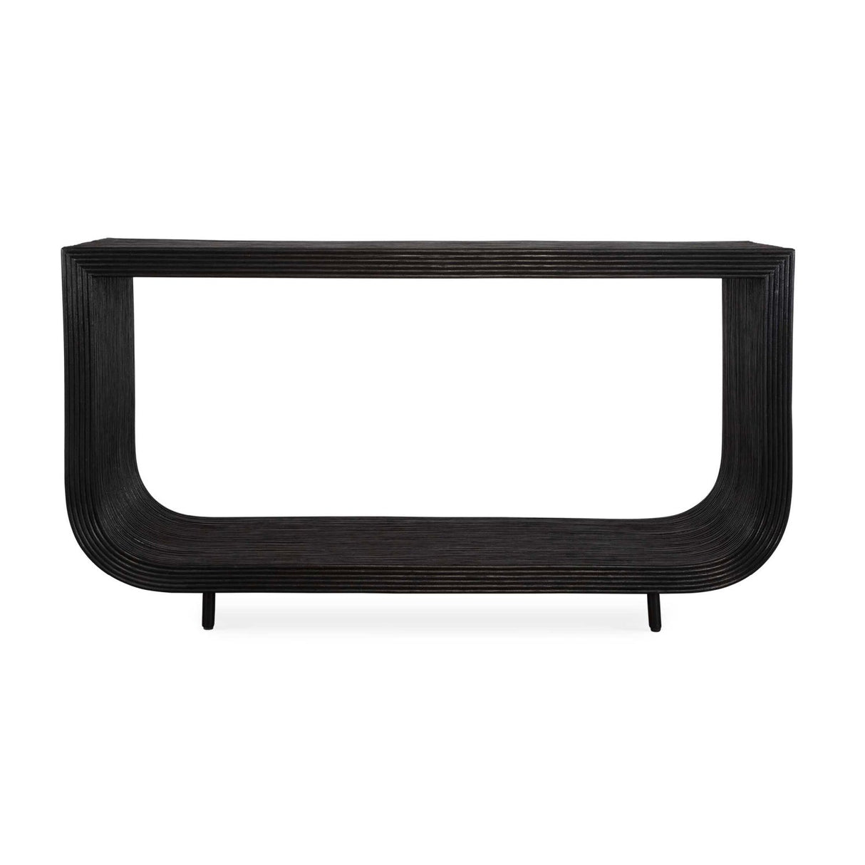 Black Rattan Modern Console Table by Uttermost Compton